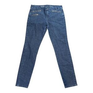Tommy Hilfiger Women Modern Skinny Jeans Blue Zipper Detail Size 10